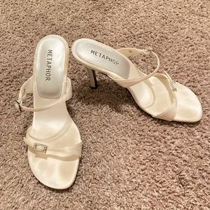 White Strappy Heel Sandals